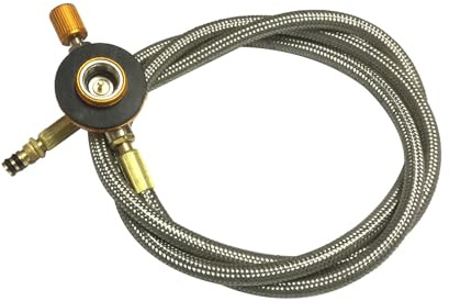 MAGICLULU Camping Stove Burner Pipe 30Cm Stainless Steel Gas Cooker Hose Valve Replacement Outdoor Camping Stove Accessory for Hiking