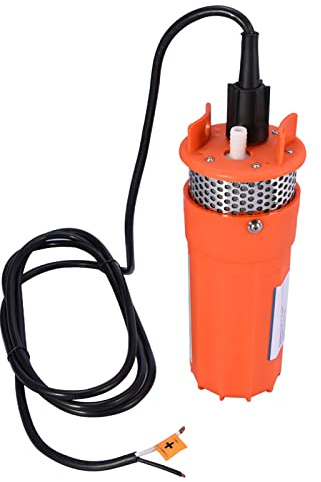 CHICIRIS Submersible Well Pump 12V DC Solar Powered Water Pump, 1/2 Inch Outlet 30m Deep Stainless Steel Submersible, Alternative Energy Water Tool for Livestock Garden