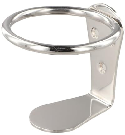 EaseSunny 316 Edelstahl Getränkehalter Wandhalterung Getränkehalter Rostbeständig Flaschenregal für Yacht, Wohnmobil, Boot, Marine Grade, Silber, 1 Packung