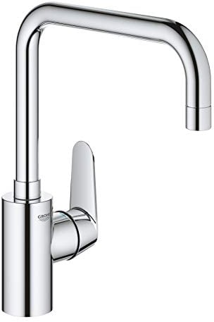 Grohe Eurodisc Cosmopolitan Küchenarmatur - Einhand-Spültischbatterie Küchenarmatur mit schwenkbarem hohen Auslauf, Zinkdruckguss-Körper chrom 32259003