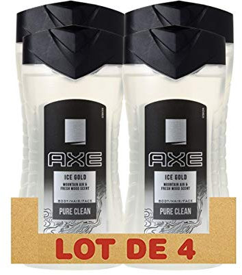 Axe Gel Douche Ice Gold 250 ml - Lot de 4