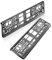 baytronic Kennzeichenhalter Graphit Chrom 2er Set