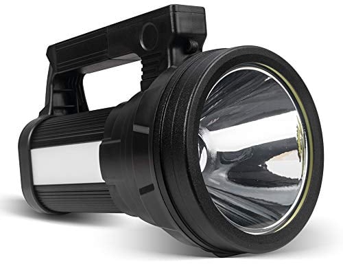 ERAY Linternas LED Alta Potencia, Linterna Grandes LED Recargable 10800mAh, 3 en 1 Linterna Potente 15000 Lúmenes/IPX4 Impermeable/6 Modos/Correa Incluido, Ideal para Camping, Ciclismo, Pesca