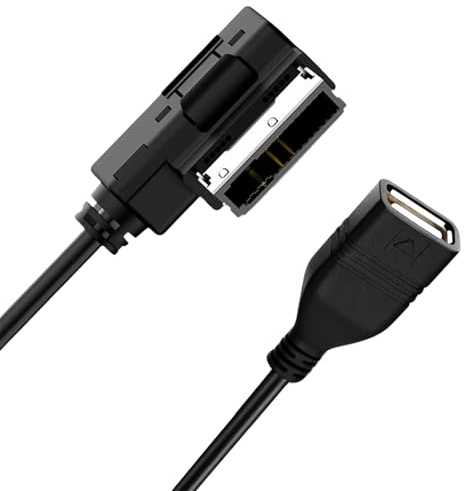 Klevery Car Music Interface Audio USB Adapter Aux Cable Compatible for Mercedes Benz, MMI/MDI/AMI to USB Cord for E SL CLA S GLA CLS Class W203 W212 GLK350 ML350 W211 E350 GL450