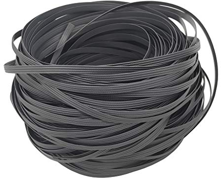RNY Rattan-Geflecht für Reparatur, Polyäthylen-Kunststoff, 60 m, Grau (dunkelgrau)
