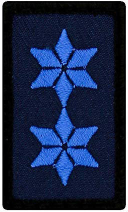 Café Viereck ® Polizei Mini Rangabzeichen - Patch mit Dienstgrad - Gestickt mit Klett – 3 x 5 cm (Polizeimeister (PM))
