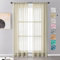 MRTREES Vorhänge Gardinen mit Store Vorhang Voile halbtransparent kurz in Leinenoptik Gardine Schals Beige Creme 225×140cm (H×B) für Wohnzimmer Schlafzimmer Kinderzimmer 2er Set