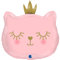 Grabo Rosa Kätzchen Luftballon Made in Italy. Folienballon für Kinder in Form einer Prinzessin, aus Folie mit Strohhalm zum Aufblasen. Bunte Luftballons 49 x 52 cm