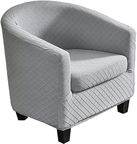 Sesselbezug 2 Teilige Sesselüberwurf Sesselhusse Chesterfield Sesselschoner mit modern Muster Elastisch Stretch Husse für Clubsessel Loungesessel Cocktailsessel (Color : A)