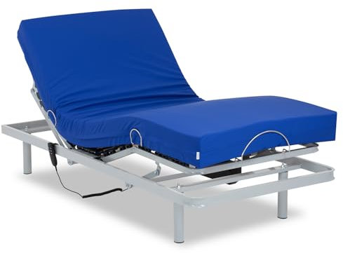 Geriafy – Cama Articulada Eléctrica con Colchón Professional HR | Funda Impermeable | 80x190 cm
