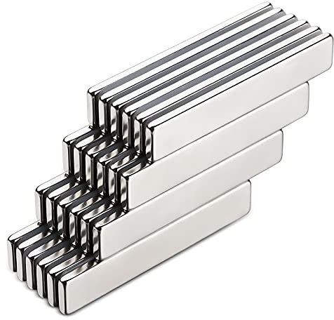 Nikou Imanes de Barra 24 Piezas Potente imán de Tierras Raras imán Fuerte 60 x 10 x 3 mm para Nevera Manualidades científicas de Bricolaje