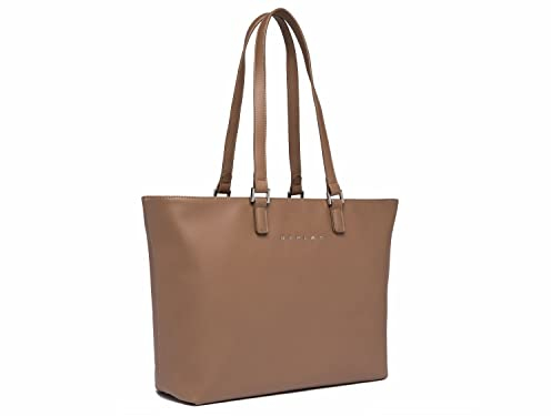 Replay Damen Tote Bag Tasche aus Kunstleder, Dirty Pale Beige 074 (Beige), Onesize
