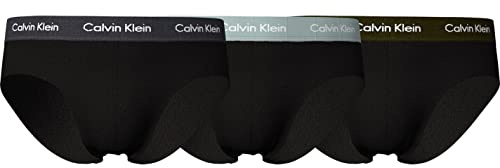 Calvin Klein Herren 3er-Pack Hüftslip, Schwarz (B-Sleek Grey/Turmalin/Olive WBS), S