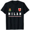 Maglia Milan Sport/Calcio Tee Bandiera Calcio Maglietta