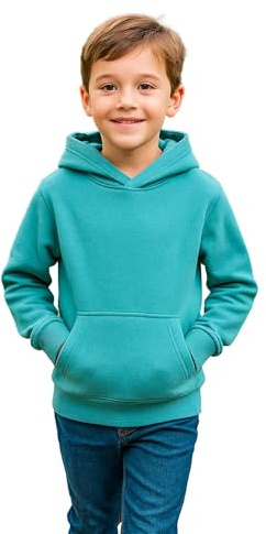 A2Z 4 Kids Tie Dye Hoodie Fleece - Plain Sweat Hoodie Aqua 11-12