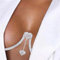 ZarED Woman's Sexy Body Chain,Chest Chain Diamonds Beach Bra Chain Crystal Bikini Lingerie Decorate (Silver)