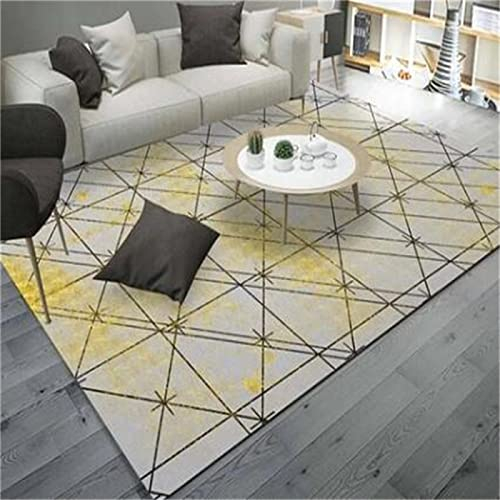 DJHWWD Kinderzimmer Teppiche Mädchen Kleiner Teppich Wohnzimmer Kristallsamt Polyester Staub- Und Schmutzabweisendes Sofa Waschbar Gelb Teppich Baby 50X80cm