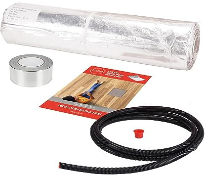 Klima 1.0m2 Underwood Heating Foil Mat Kit with WiFi/APP Thermostat for Wooden & Laminate Floorings 140w/m² Output for Use Underwood Floors Easy Installation Can Be Cut and Shaped to Suit Any