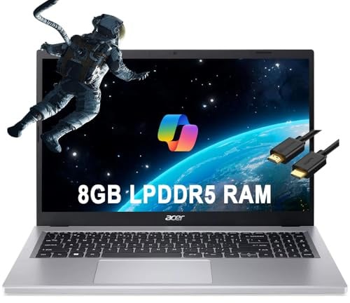 Acer Aspire 3 A315-24P-R7VH - Slim Notebook (15.6 inch FHD, AMD Ryzen 3 7320U (Beat i3-N305), 8GB LPDDR5, 512GB SSD, Radeon Graphics) for Work and Home, 13.50 Hours Battery Life, IST