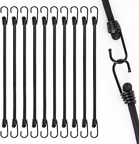 Akicderu Spanngummi mit Haken, Strapazierfähige Expander mit Haken 20 Stück, Robuster Gummispanner mit Haken 100 cm,Vielseitiger Gummibänder mit Haken,Gummispanner für Gepäck, Fracht und Meh