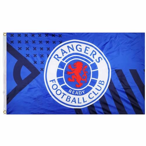 GIFTS 4 ALL Official Rangers Football Crest Banner, Giant Rangers Club Crest Flag, Gers Club Flag