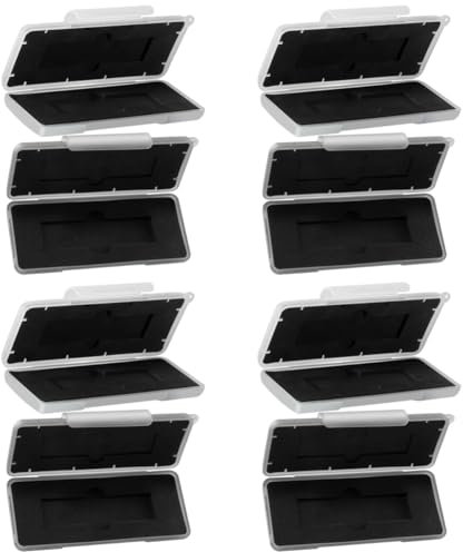 UKCOCO 4sets 2 Slot Hard Drive Case Portable Protective Box Carrying Case Data Cable Storage 2pcs*4