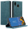 Cracedily Handyhülle für Samsung Galaxy A40 Hülle, Klapphülle Premium Lederhülle Klappbar Flip Case Tasche Magnet Kartenfach Standfunktion Klapphülle Schutzhülle für Samsung A40 Handyhülle, Blaugrün