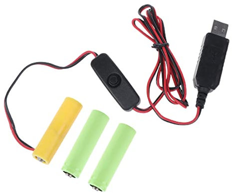 MHADBKH Convertitore di alimentazione USB DC-Buck Batteria Sostituire 3X 1.5V AA Batterie per LED Radio Giocattolo Elettronico