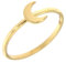 Ring Amen vergoldeten Silber 925 Halbmond, 18 mm (0.71 inc.) - DE 57