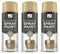 PNJB Metallic Gloss Champagne Gold Spray Paint, Quick Drying, Ideal for Metal Wood Plastic, Aerosol Spray, Perfect for Interior & Exterior,400ml, (3PCS)