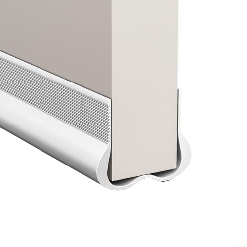 Tira aislante de sonido para puerta para un entorno de vida silencioso y cómodo, fácil instalación (blanco)