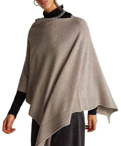 United Colors of Benetton Damen Mantella 1235du01a Strickponcho und Capes