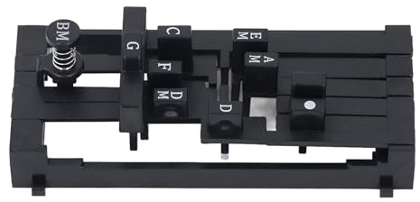 Schwarzer Gitarren-Akkord-Trainer, Gitarren-Akkord-Helfer Anfänger ABS Tragbares Gitarrenzubehör