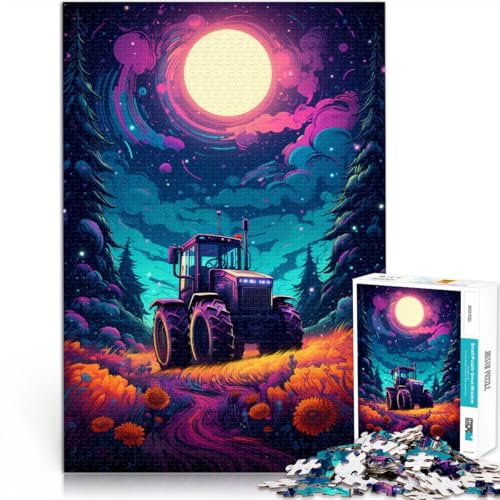 Puzzle für Erwachsene, 1000 Teile, Psychedelischer Traktor, Handgeschwindigkeitswettbewerb, Fördert die Liebe zwischen Paaren, 50 x 75 cm, für 14-Jährige