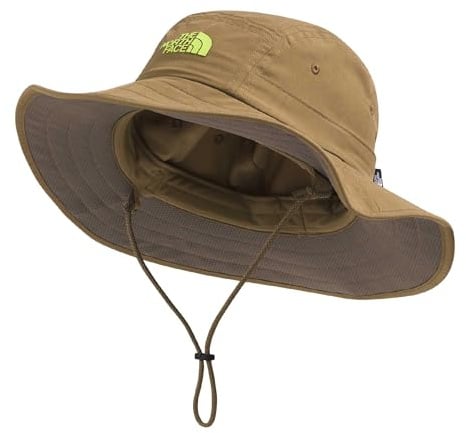 The North Face Kids' Class V Brimmer - Lightweight Summer Bucket Hat, UPF 40+ Protection, Adjustable Chin Strap, Cedar Logo Weather Topo Phantom Print, Small