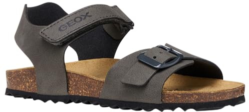 Geox J Ghita Boy B Sandal, Dark Grey, 27 EU