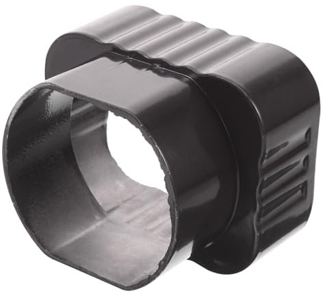 Uonlytech Connecteur De Descente Pluie Adaptateur Gouttière Carrée à Ronde Vers Unique Raccord Pratique Pour Système Évacuation Eau De Pluie Extérieure