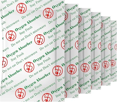 MakMeFre 3000cc Absorbentes de Oxígeno Para Alimentos 30 Sobres | Absorbentes de oxígeno para almacenamiento de alimentos, con indicador de oxígeno en bolsa al vacío
