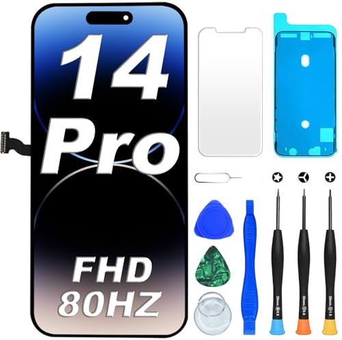 DIGI4U LCD for iPhone 14 Pro Screen Replacement, 6.1''[3D Touch][Small Notch] Screen for iPhone 14 Pro Display Digitizer Assembly, with Repair Tools for iPhone 14 Pro LCD