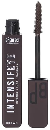 BPerfect IntensifEYE Mascara – Lash-Lengthening Formula with Castor Oil – Ultra-Fine Arrow Wand for Definition & Lift, 8ml (Brown)