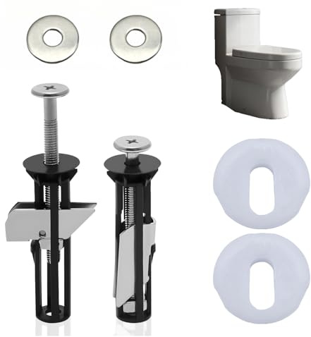 CQXSYTBN raccordi per Sedile WC universali 2 Pezzi Kit bulloni Fissaggio in Acciaio Inox sgancio rapido 2,83 Pollici per Sostituzione copriwater Fori 14-20 mm bagni Domestici