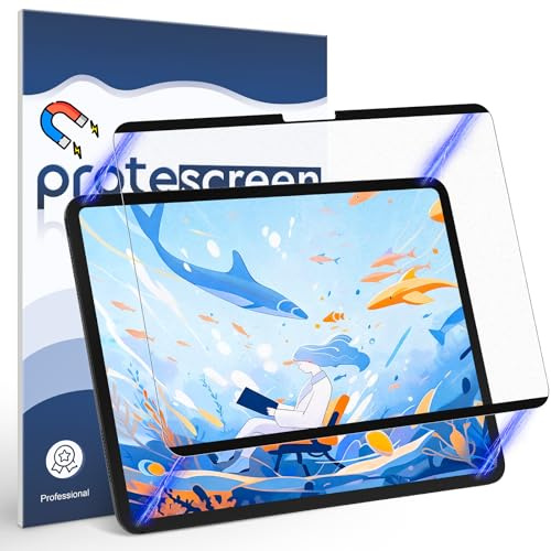 3 Stück Magnetischer Papier Schutzfolie für iPad Pro 13 M4/M5 (2024/2025) | Like Paper Folie Papierfolie Displayschutz Abnehmbar Blaulichtfilter Screen Protector zum Zeichnen, Schreibe