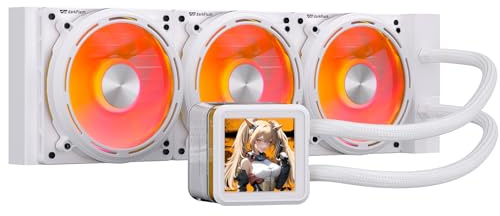 darkFlash DE360 All-in-one Liquid CPU Cooler, schermo LCD da 2,9 pollici con risoluzione 480 * 480, ARGB Sync, PWM Ventole 360 mm, CPU PC Aio Cooler compatibile con Intel 1851/1700, AMD AM4/AM5
