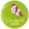 stylebutton® Button Anstecker Schulkinder Geschenk zum Schulanfang 2025 / Einschulung 56 mm (#2 Einhorn grün)