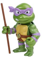 Jada Toys Turtles Donatello Figur aus Die-cast, 10 cm, Sammelfigur, Druckguss, grün/lila