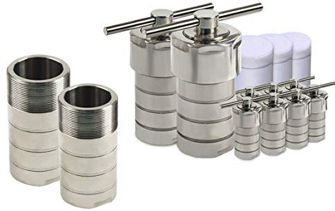 hzexun Reattore autoclave 3Mpa del reattore di sintesi idrotermale di PTFE per materiale forte acido, solvente organico, insolubile (150ml)