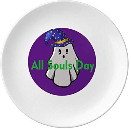 Assiette décorative Halloween Fantôme Festival Porcelaine Salver Vaisselle de dîner