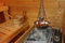 Sauna Verdampferschale Kräutertopf Edelstahl für Sauna und Spa Aroma Aufguss - 16cm, Muster: Saunaschale mit Verdampferschale