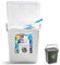 Plastific Plastic 5L Storage Container With Lid and Carry Handle - Soap Laundry Washing Powder Washing Powder Storage Container, laundry Room Accessories (5L - Transparent)