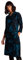 Roman Originals Cowl Neck Dress for Women UK - Ladies Button Detail Shift Work Office Autumn Winter Knee Length Casual 3/4 Full Length Sleeve Round High Warm Neckline - Teal - Size 20
